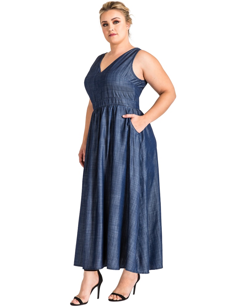 Plus size denim dresses cheap